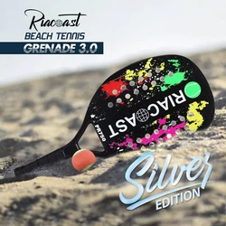 Riacoast Beach Tennis Racquet Grit Face with EVA Memory Foam Core Full Carbon Fiber Beach Tennis Racket