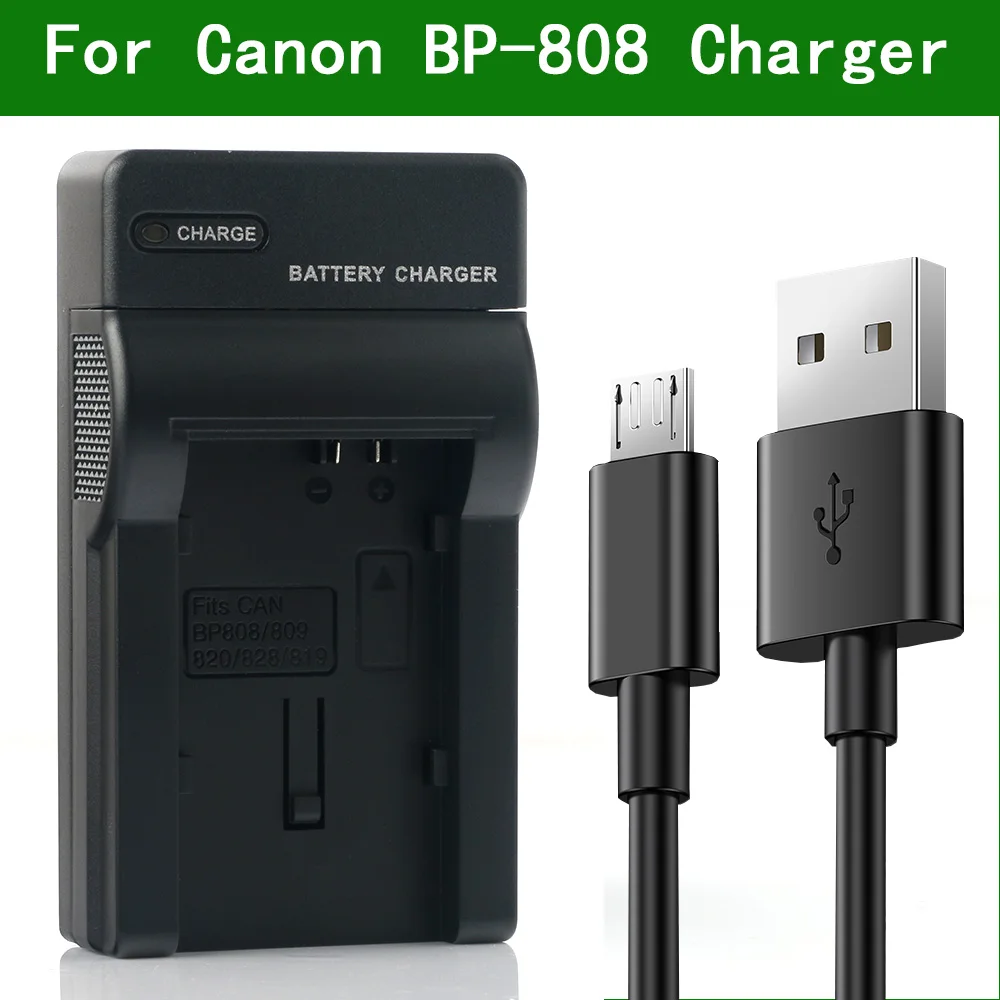 Комплект зарядного устройства для аккумулятора LANFULANG BP 808 Canon BP-807 BP-808 FS305 FS306 FS307 FS36