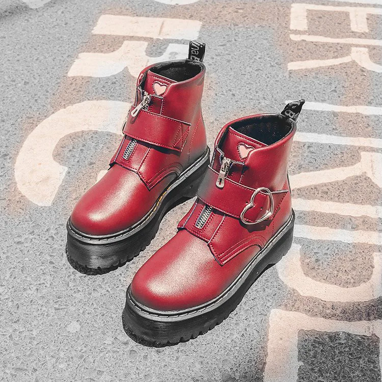 Najtaniej Botas kobiety motocykl kostki Jason Martins buty kliny kobiet zamek platformy jesień miękka skóra Oxford buty Botas Mujer