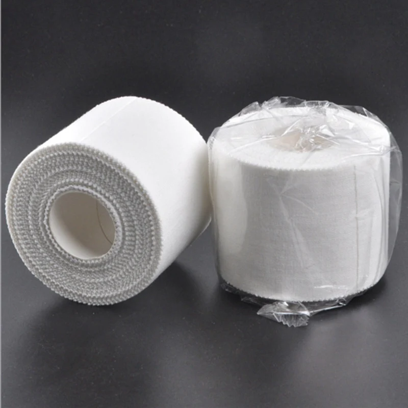 

Self Adhesive White Bandage Elastic Stretch Wrap Tape Hand Wrist Finger Thumb First Aid Kit Sports Emergency Kits