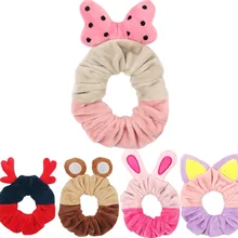 

Toddler Hair Accessories Little Girls No Damage Soft Ropes Kids No Crease Elastics Scrunchies Baby Cartoon Ears Bobbles Hair Bow