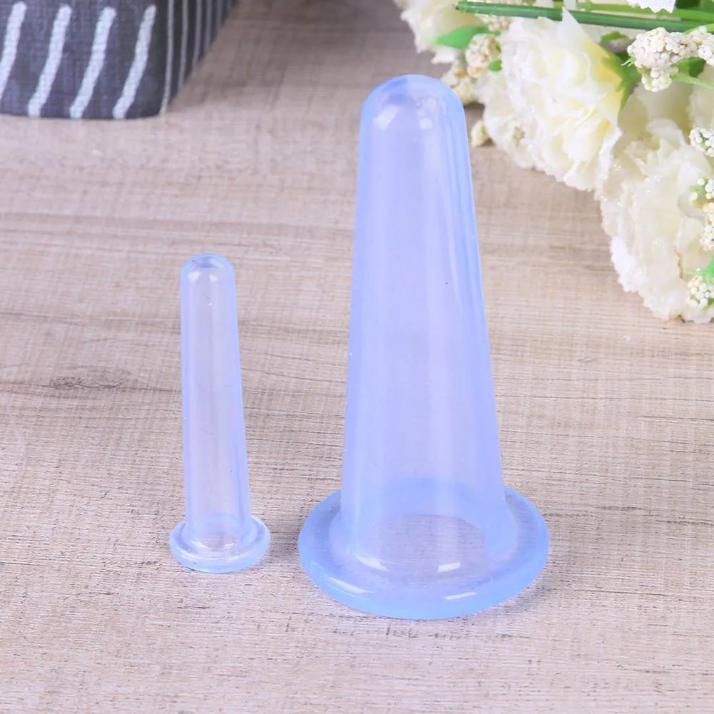 4pcs Silicone Cupping Suction Can Vacuum Face Massage Cup for Facial Leg Arm Relaxation Health Care Tool