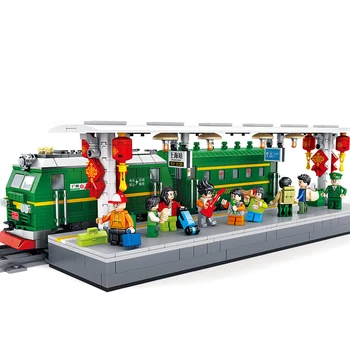 

Legoed City old-fashioned Train Track railway Rails sets Model building Blocks Sets Bricks Kid Toy Compatible legoINGlys train