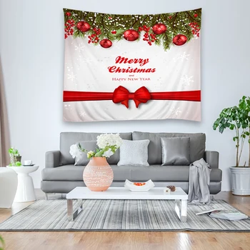 

New Christmas Tapestries Wall Hanging Art Tapestry Polyester Xmas Fireplace Tapestry Table Cloth Beach Picnic Mat Party Decorati