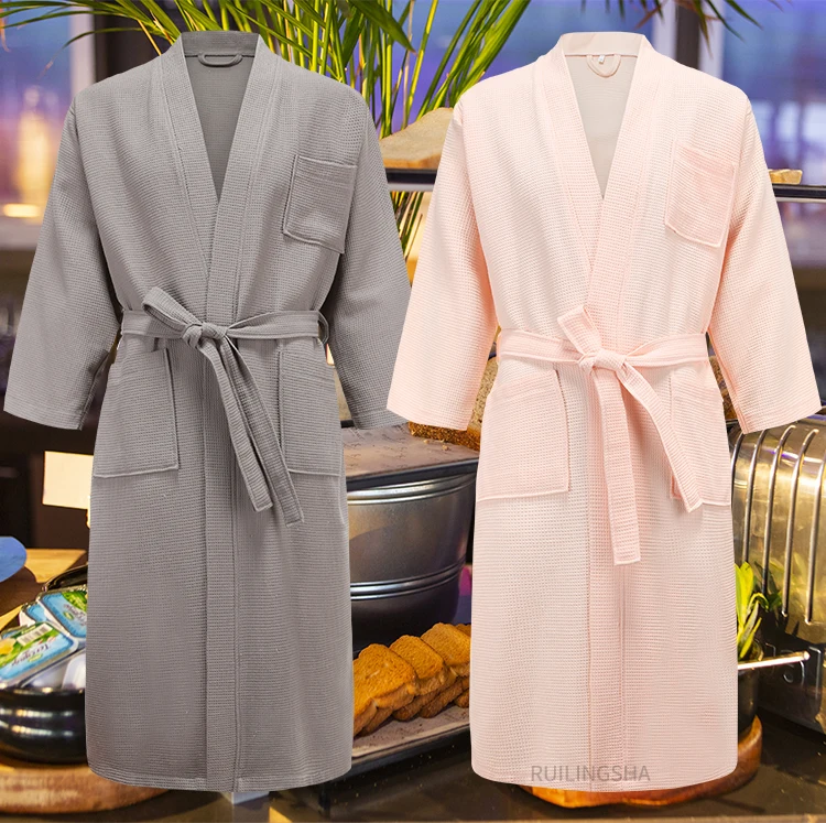 5 Star Hotel 100% Cotton Men Kimono Bathrobe Plus Size Towel Bath Robe Mens Waffle Robes for Women Long Dressing Gown Sleepwear checkered pajama pants