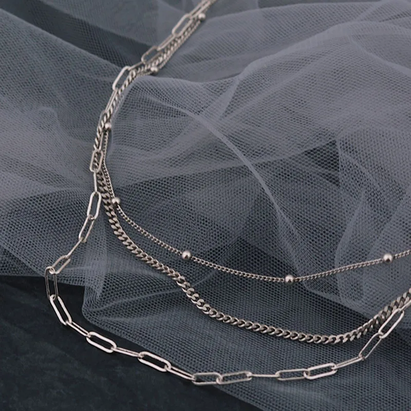 Mewanry 925 Sterling Silver Necklace for Women New Trend Elegant Vintage Party Multilayer Clavicle Chain Jewelry Birthday Gifts - Image 5