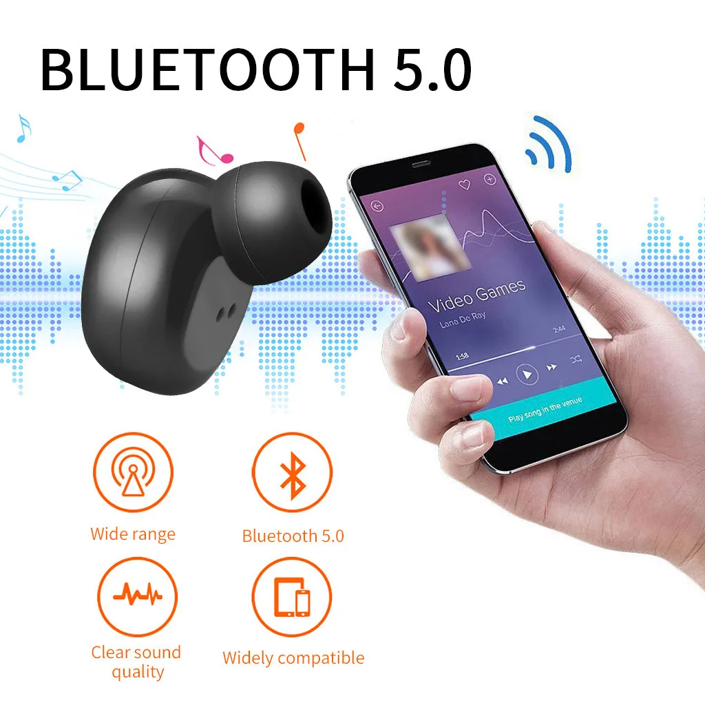 Wireless Bluetooth Earphone Headset With charging box For universal