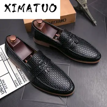 

Men Driving Loafers Luxury Retro Leather Fashion Stylish Oxford Dress Mocassin For Men Spring Autumn Handicraft Big Size