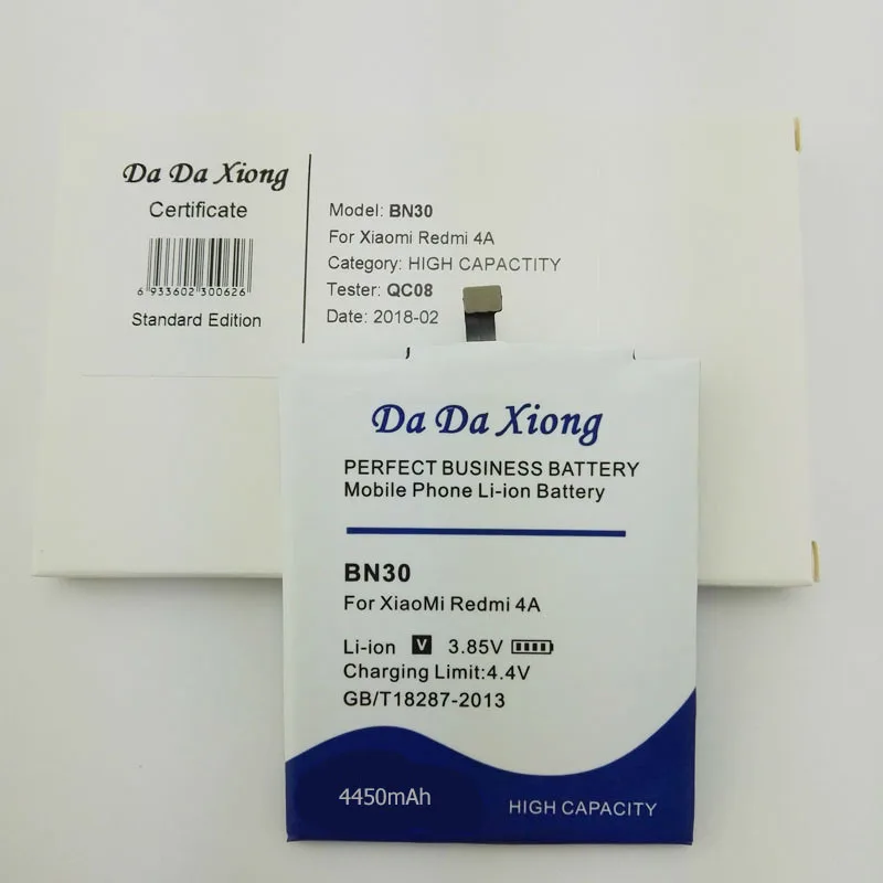 Da Xiong 4450 мАч BN30 батарея для Xiaomi Redmi 4A батарея мобильного телефона