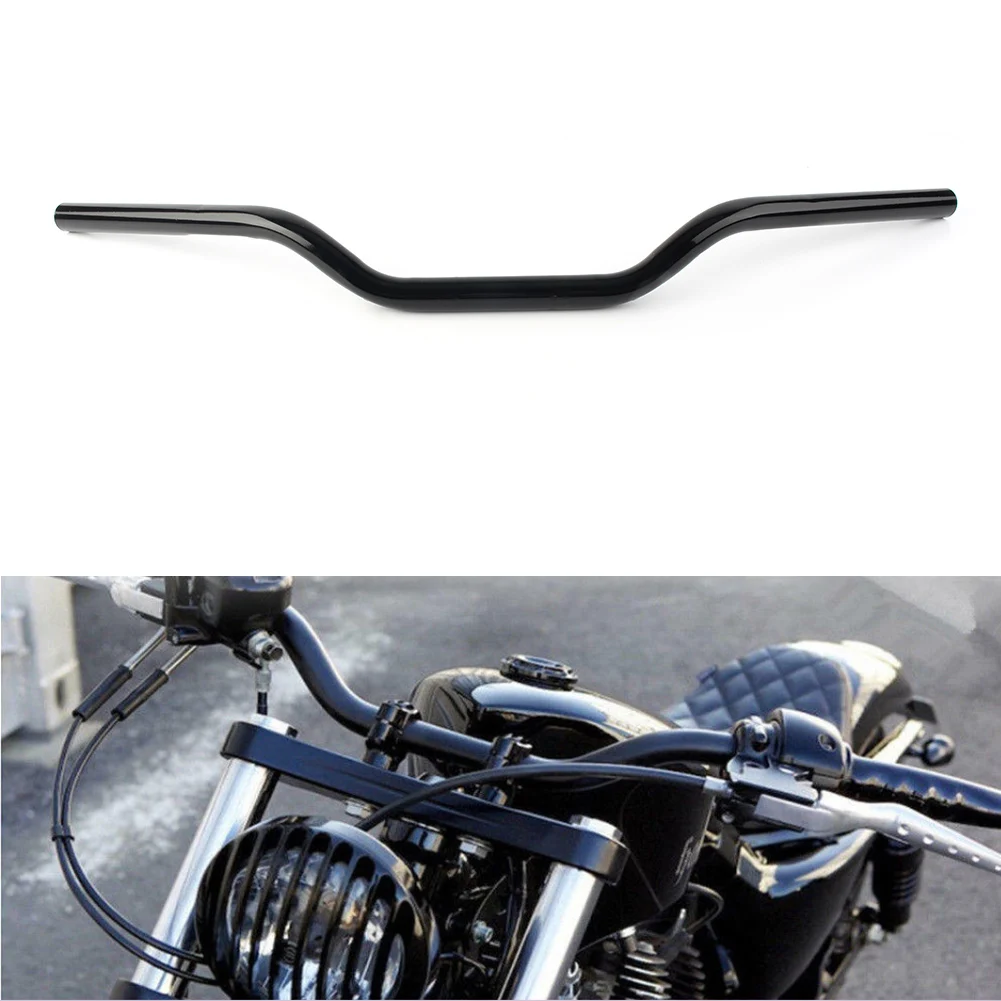 

25mm Universal Motorcycle Iron Tracker Handlebars Drag Bars For Harley Sportster XL 883 1200 Gloss Black