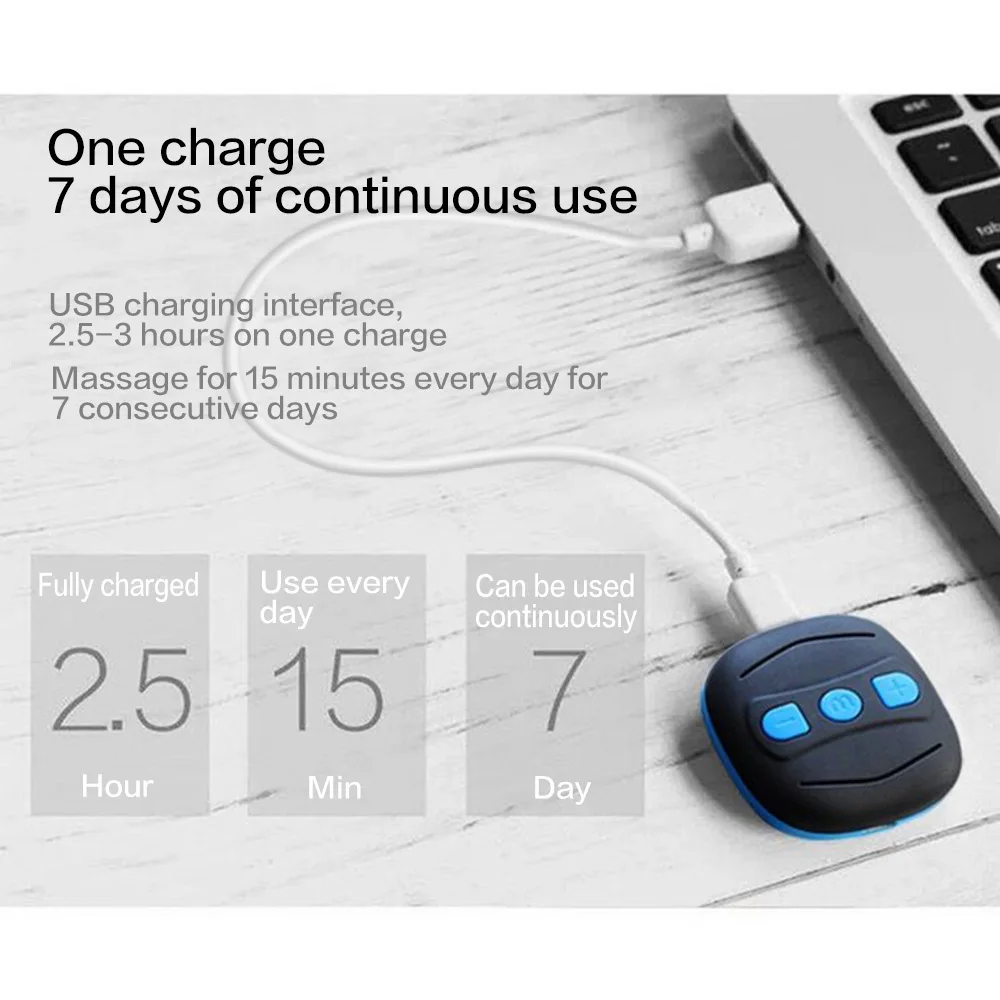 Juhtmevaba USB elektrilise sagedusega impulssmassaažipadjad õlgadele, kaelale, seljale, kätele, jalgadele, massaaži ja lõõgastuse stimulaatorile, mis salendab keha._voghion.com