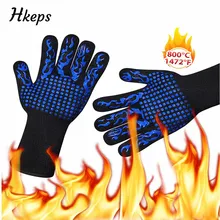 Высокая термостойкость 800 барбекю огнезащитные Перчатки Огнестойкие противоскользящие огнеупорные гриль изоляция Микроволновая печь перчатки