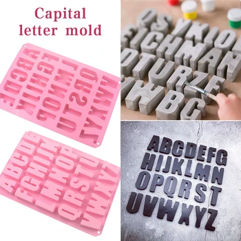 

Silicone Alphabet Concrete Molds Concrete Alphabet Mold Cement Letters Mold DIY Gypsum Processing Concrete Molds DIY Tool