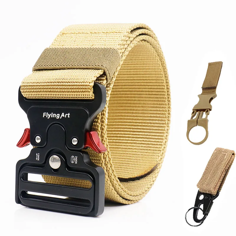 belt with 2 hook 5,0 см тактический ремень армейский военный с металлической пряжкой Cinto SWAT сверхмощный тренировочный поясной ремень для активного отдыха Охотничьи Аксессуары Широкий ремень - Цвет: belt with 2 hook