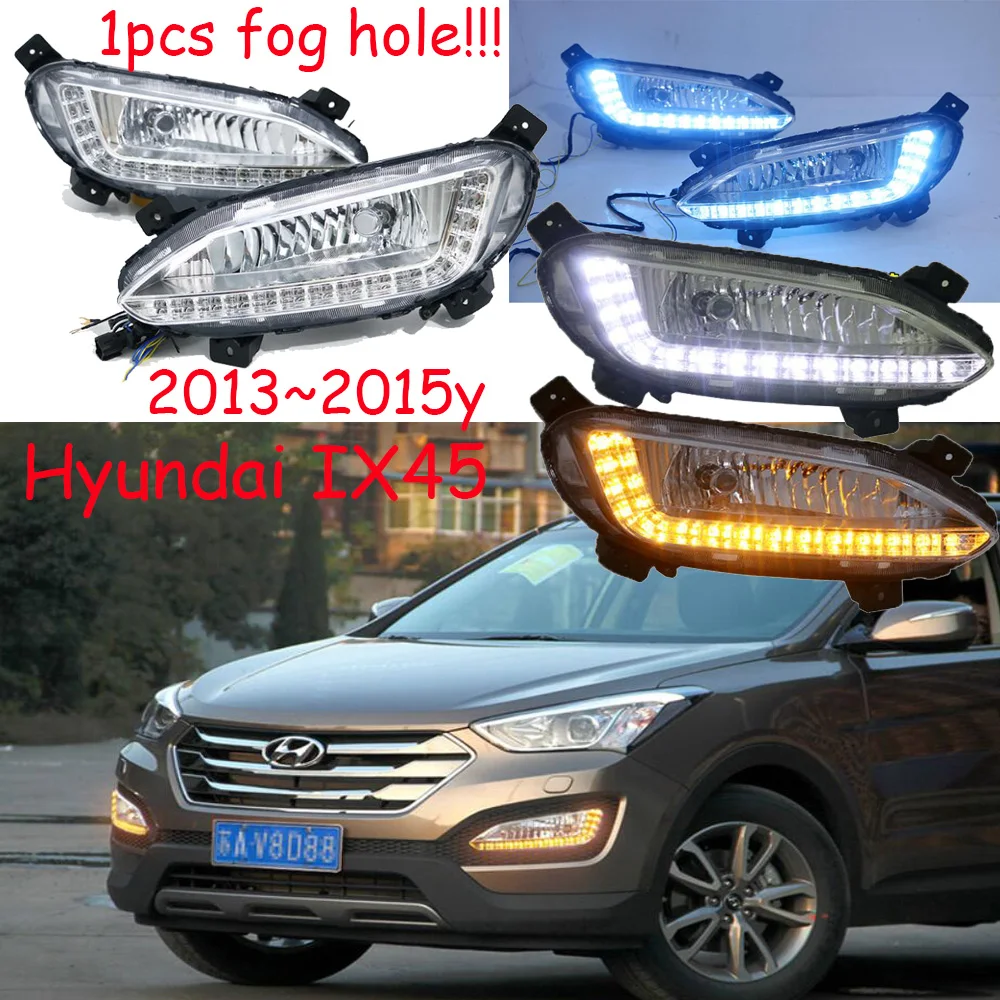 

Автомобильный бампер головной светильник для Santa fe ix45 Дневной светильник 2013 ~ 2015y DRL автомобильные аксессуары светодиодный налобный фонарь для IX45 туман светильник