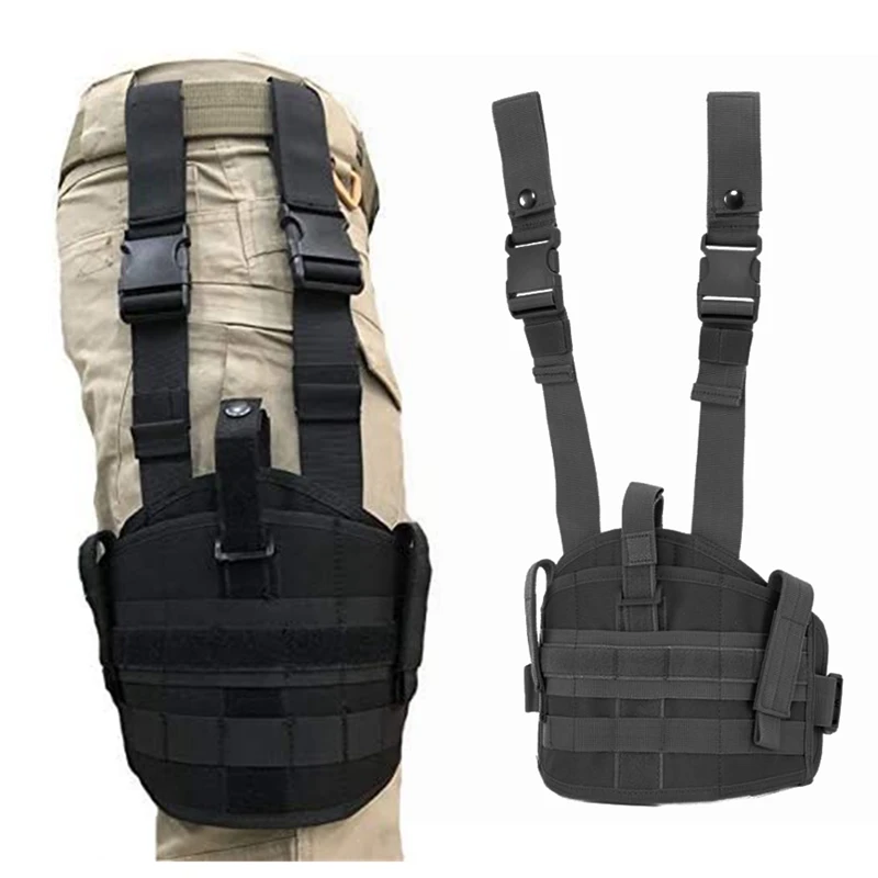 Tactical Molle Drop Leg Platform Riding Set Hunting Airsoft Thigh Rig Panel Gun Holster Magazine Tool Pouch Quick Release Bag | Спорт и