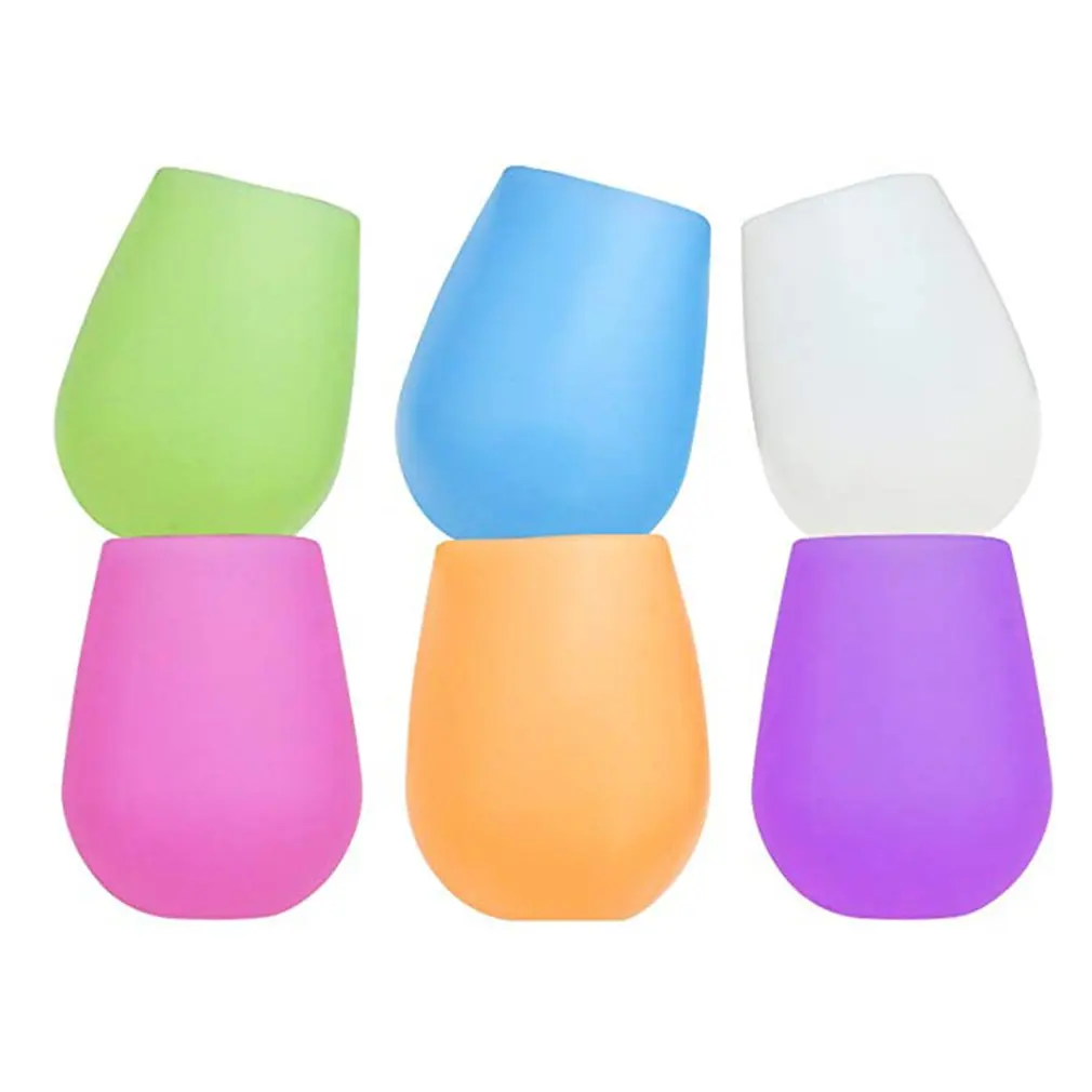 

Red wine whiskey beer mug egg shape creative folding food grade silicone anti-slip non-slip portable coffee cup