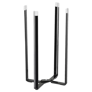 

Creative Home Tower Cup Bottle Drain Rack Multifunction Plastic Bag Stand Holder Foldable Storage Shelf Kitchen Organizer (Black