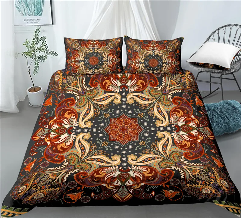 

Home Living Luxury 3D Mandala Print 2/3Pcs Comfortable Duvet Cover PillowCase Bedding Sets EU/US/AU Size