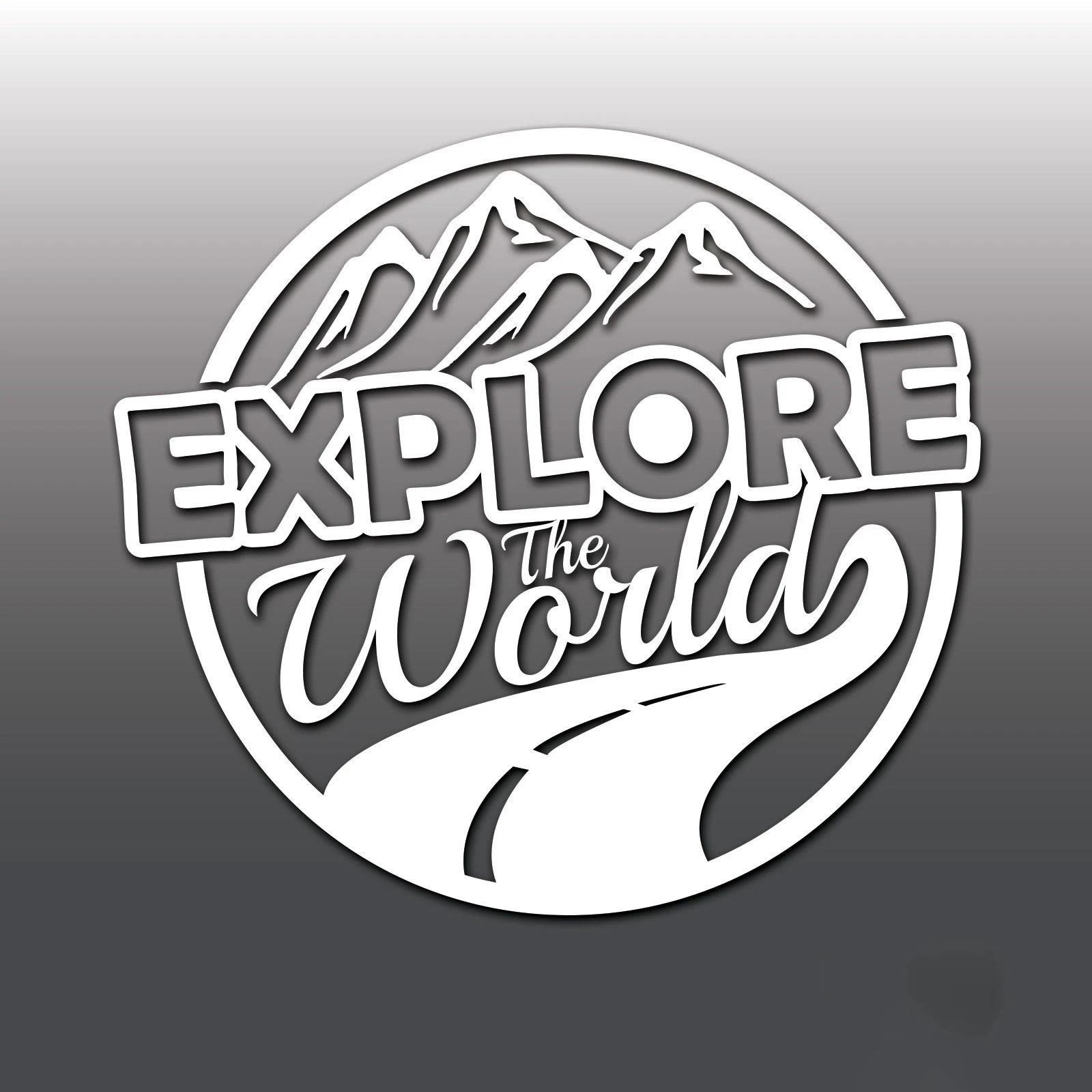 15*13.5cm Explore The World Funny Adventure Car Camper Caravan Novelty