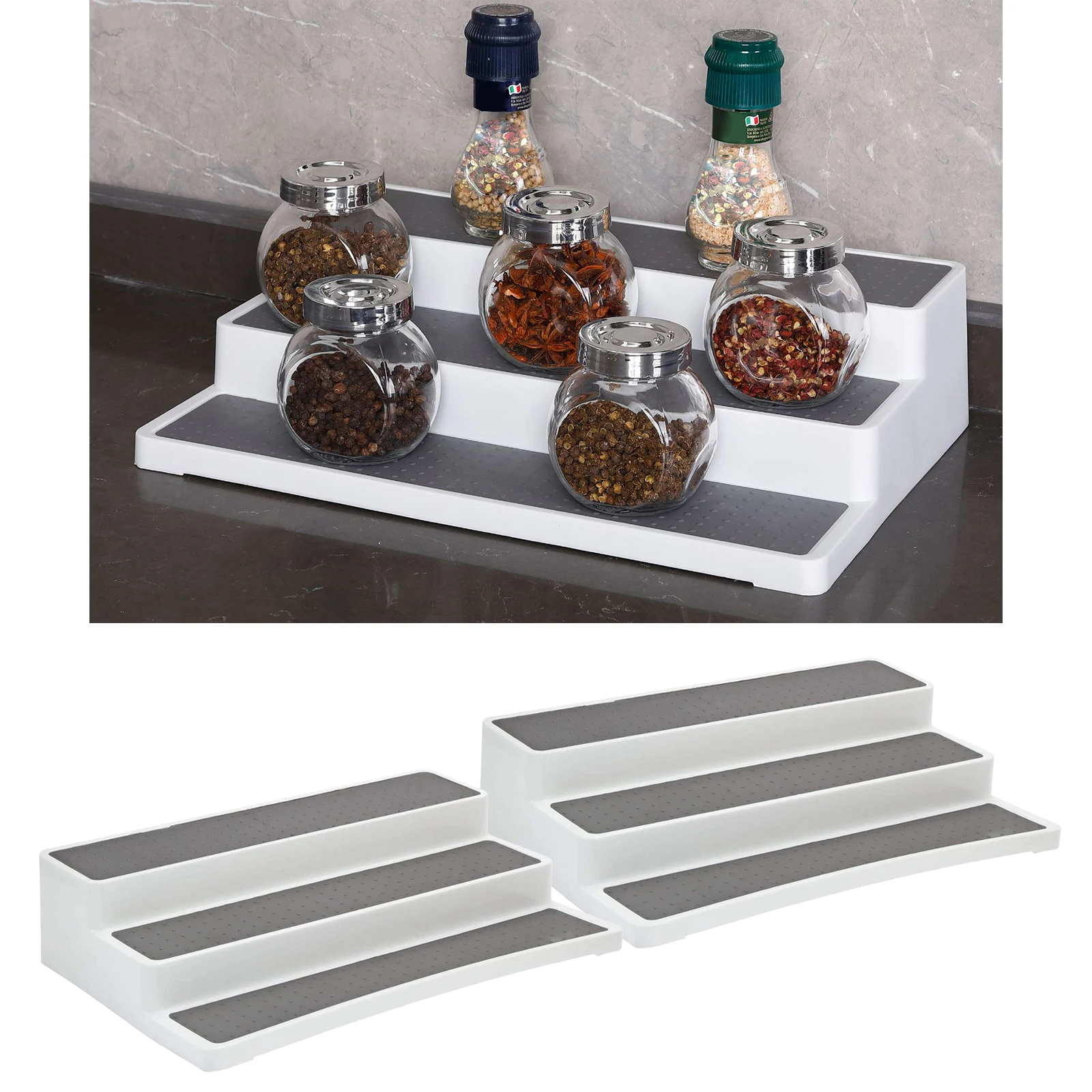 Cabinet Kitchen Spice Rack Waterproof Organizer Stand Bathroom Accessories