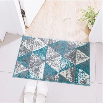 

50X80cm Indoor Front Door Mat,Hit Color Mats Non-Slip Absorbent Floor Mats Machine Washable Entry Rug Entrance Carpet