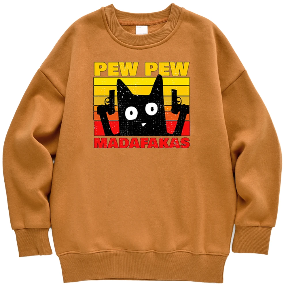 

Pew Madafakas Black Cat Sweatshirts Men Warm Cartoon Pullovers Men Autumn Fashion Hoodie Sweatshirt Loose Harajuku Streetwear