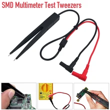 

250V Component LCR Testing Tool Digital Multimeter Tester Professional SMD Chip LCR Meter Test Leads Tweezers with 17" Cable