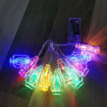 

BRELONG LED colorful retro kerosene lamp string Halloween Christmas decoration small lantern