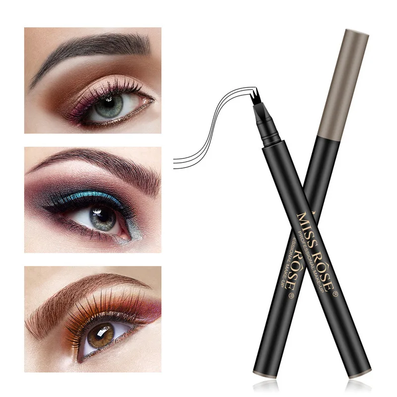 

Eyebrow Pencil Natural Long-lasting Waterproof And Sweatproof Miniature Engraving Liquid Trigeminal Quad-Eyebrow Pencil