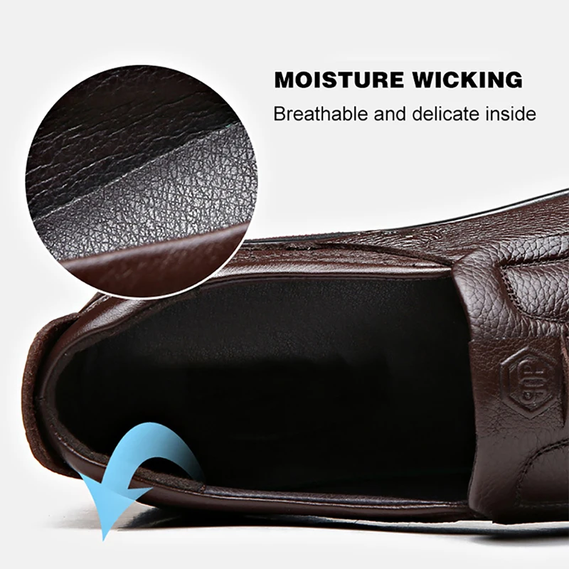 New Big Size 38-46 Men Casual Shoes Fashion Leather Shoes for Men Spring Autumn Men'S Flat Shoes Driving Sneakers Zapatos Hombre