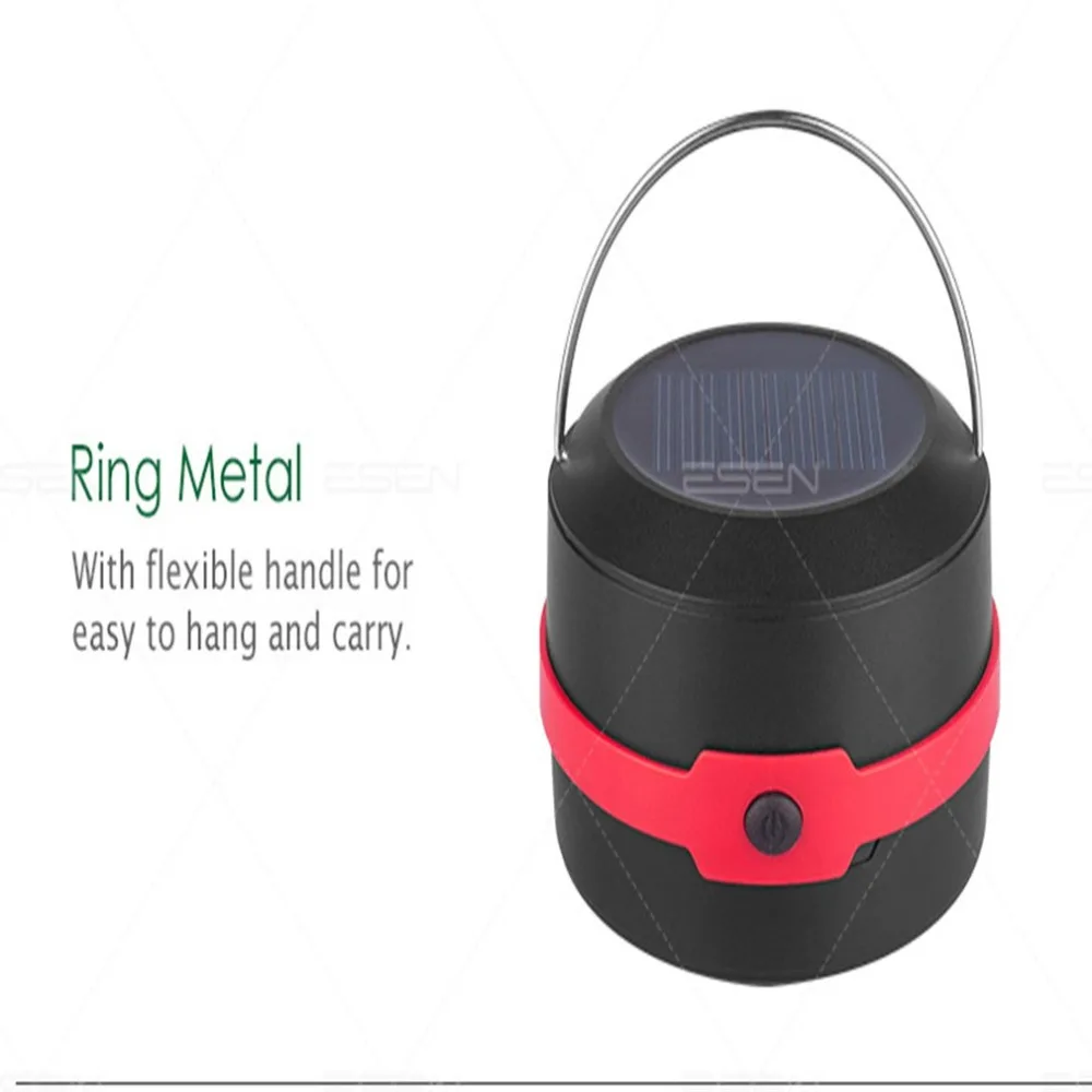 Solar tent camping lamp lighting Outdoor/indoor LED portable lantern 60LM 3.7V Emergency lights Hiking Camping Lantern Light