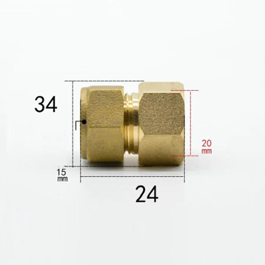 Подходящая трубка OD 15 мм x 1/2 &quotBSP Женский латунный Компрессионный фитинг