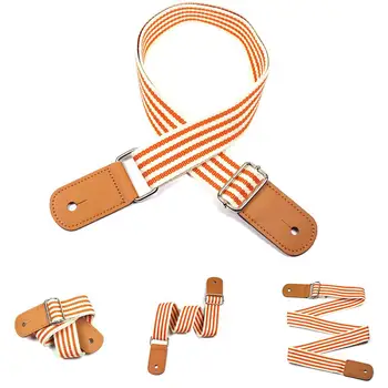 

Adjustable Ukulele Strap Orange Stripes Hawaii Guitar Shoulder Strap Belt for Concert Soprano Tenor Ukulele Guitarra Accessories