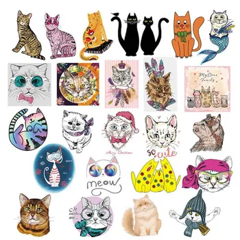 

50 Pcs/lot Cute Cat Style Kitten Stickers For Computer Pad Phone Laptop Skateboard Fridge Bicycle Pvc Waterproof Decal Sticker