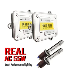 12 В 55 Вт H7 комплект для переоборудования ксенона hid лампы AC балласт для фар линзы Противотуманные фары H1 H11D2H 3000K 4300K 6000K 8000K лампа