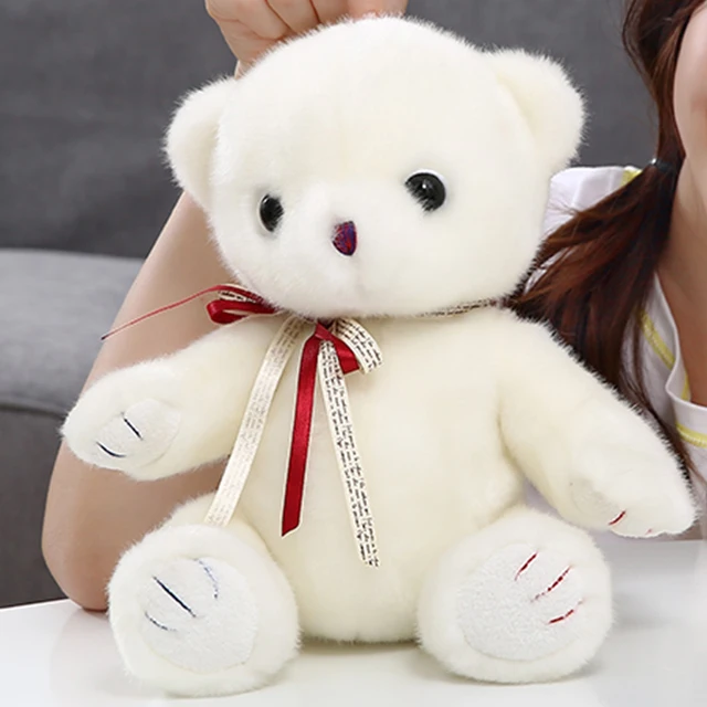 Unicorn Handmade Small White Bear Doll Teddy Bear Plush Toy Rag Doll Cute Send Girl Friend Hug Bear Girl Child Birthday Gifts
