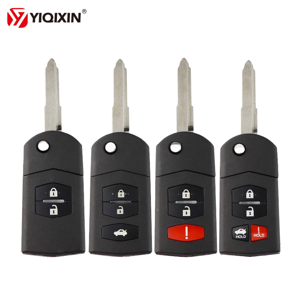 YIQIXIN 2/3/4 кнопки дистанционного ключа чехол Fob оболочка Флип складной для Mazda 2 3 5 6 M6