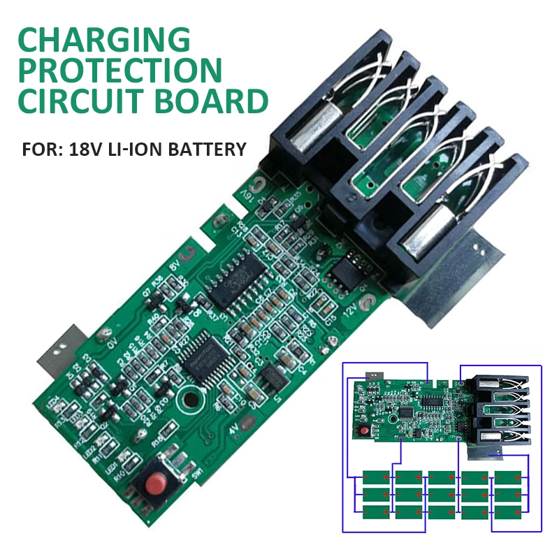 M18 PCB Charging Protection Circuit Board for Milwaukee 18V Li-ion Battery Parts M18 PCB Charging Protection Circuit Board for Milwaukee 18V Li-ion Battery Parts