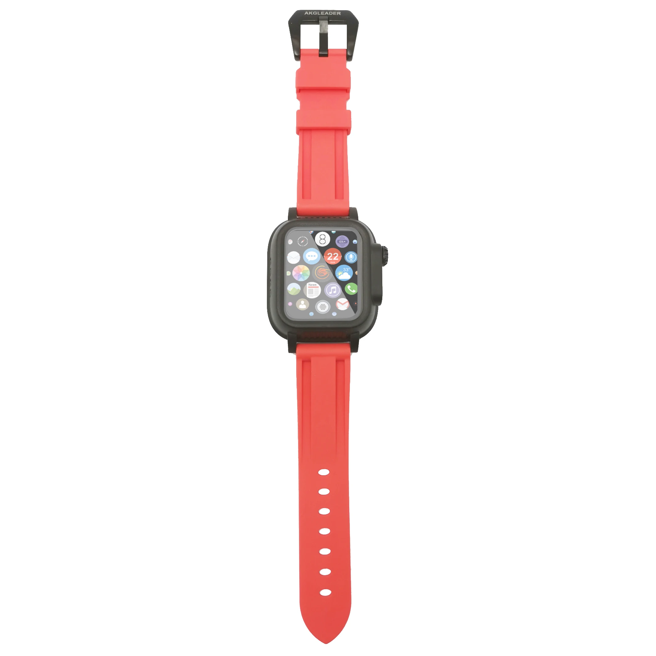 Red IP68 Watchproof Обложка для наручных часов, ремешок для Apple Watch Series 5 4 40/44 мм камуфляж каучуковый ремешок для Apple Watch Series 3 2 1 браслет CAMO - Цвет ремешка: Red