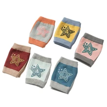 6 пар детских наколенников для ползания милые Дышащие Регулируемые эластичные детские наколенники защитные наколенники для ползания