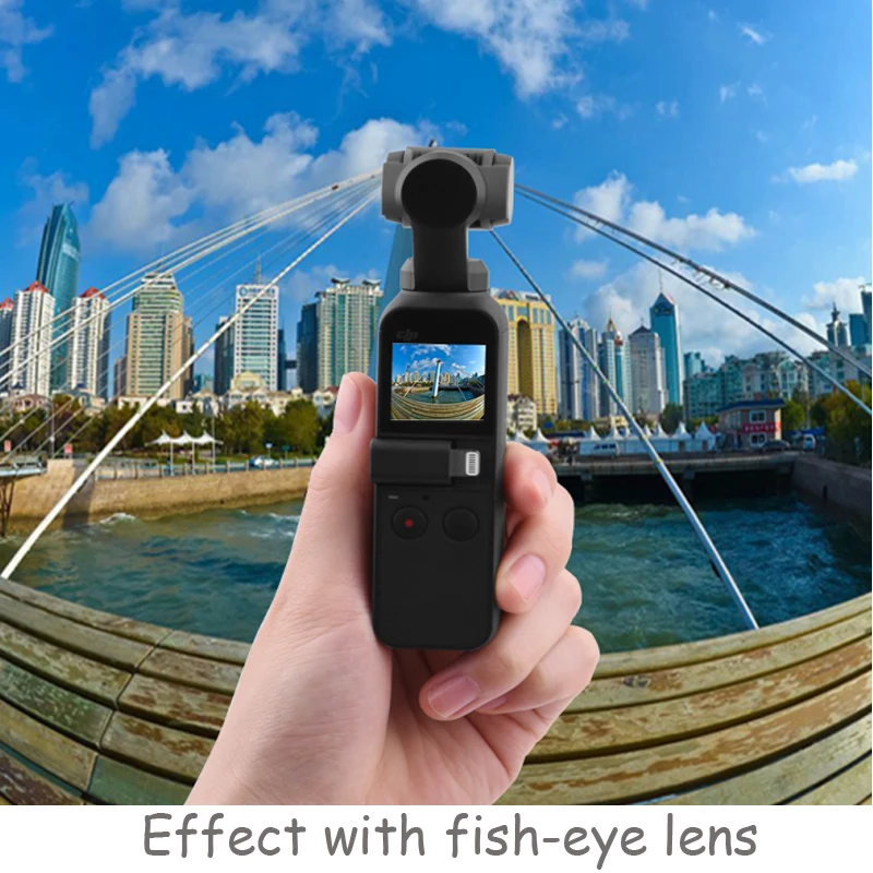 Action Camera Accessories Camera Accessories Handheld Gimbal Accessories 3-in-1 Wide Angle 10X Macro Fisheye Lens Kit for DJI Osmo Pocket/Pocket 2