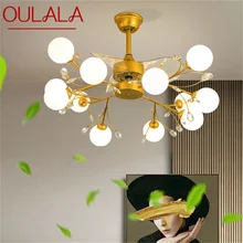Ouala – ventilateur de plafond nordique avec télécommande, lampe LED moderne pour la maison et la salle à manger