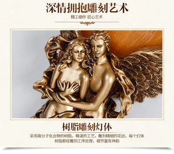 

Vintage European Style Wall Lamps Angel Shaped Resin Elephant Wall Mounted LED Bulbs Bed Room Clear Glass E27 Europe AC 10