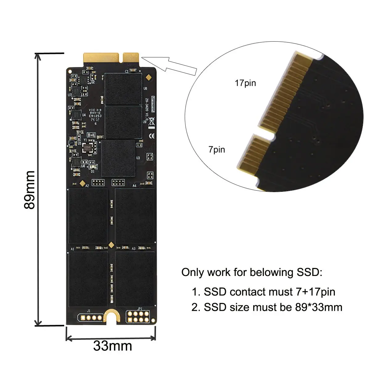 USB 3 0 17 + 7Pin SSD чехол для 2012 Mac book Pro Retina A1425 A1398 MC975 MC976 MD212 MD213 ME662 ME664 ME665|Компьютерные