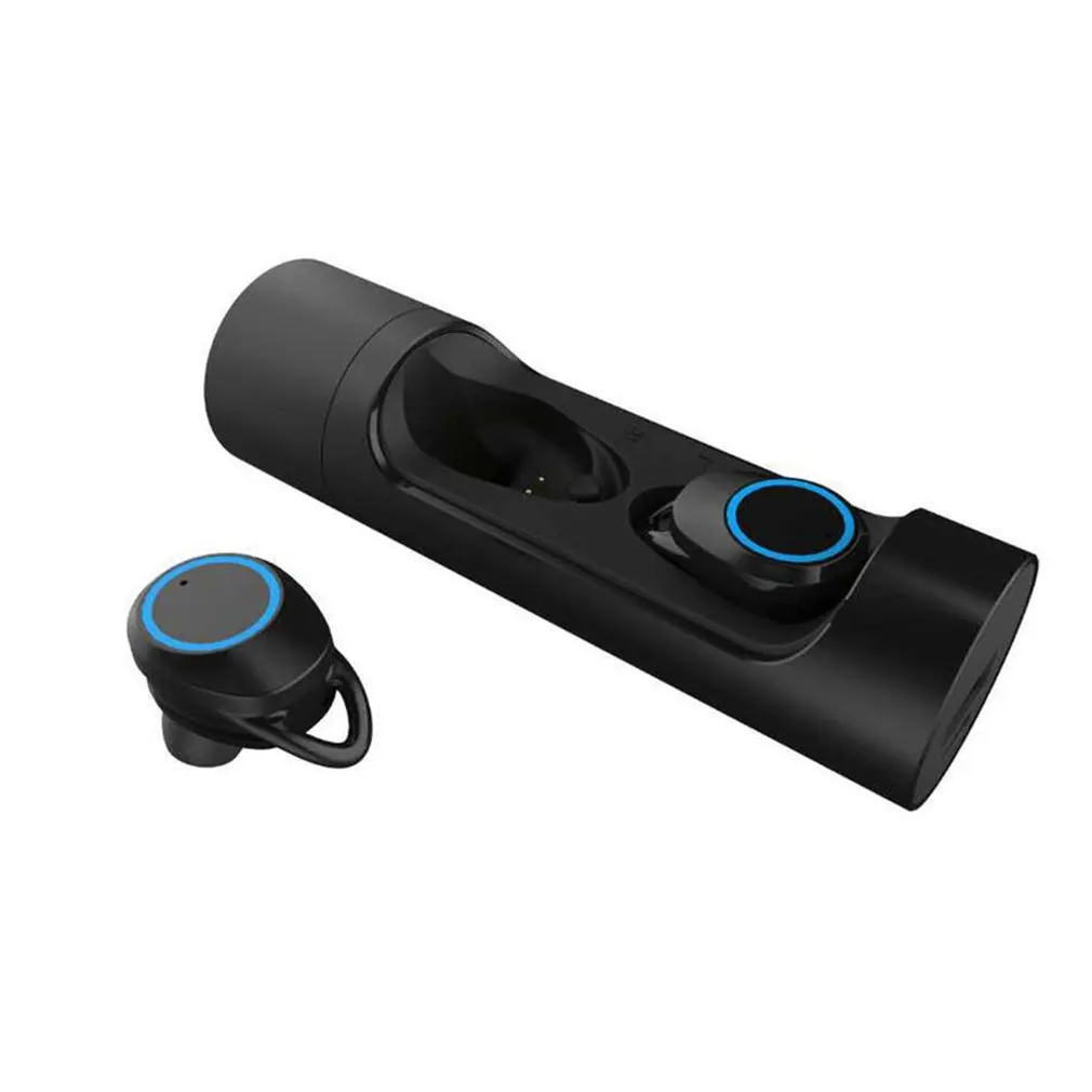 black Близнецы стерео наушники гарнитура наушники-вкладыши 3D Hifi стерео Беспроводная гарнитура стерео Спортивные Беспроводные наушники - Цвет: black