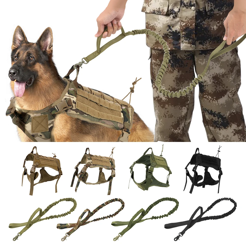 

Pet Products Military Dog Training Leashes Quick Release Dog Tactical Bungee Dog Leash Pet Leash Elastic Leads Rope Handle