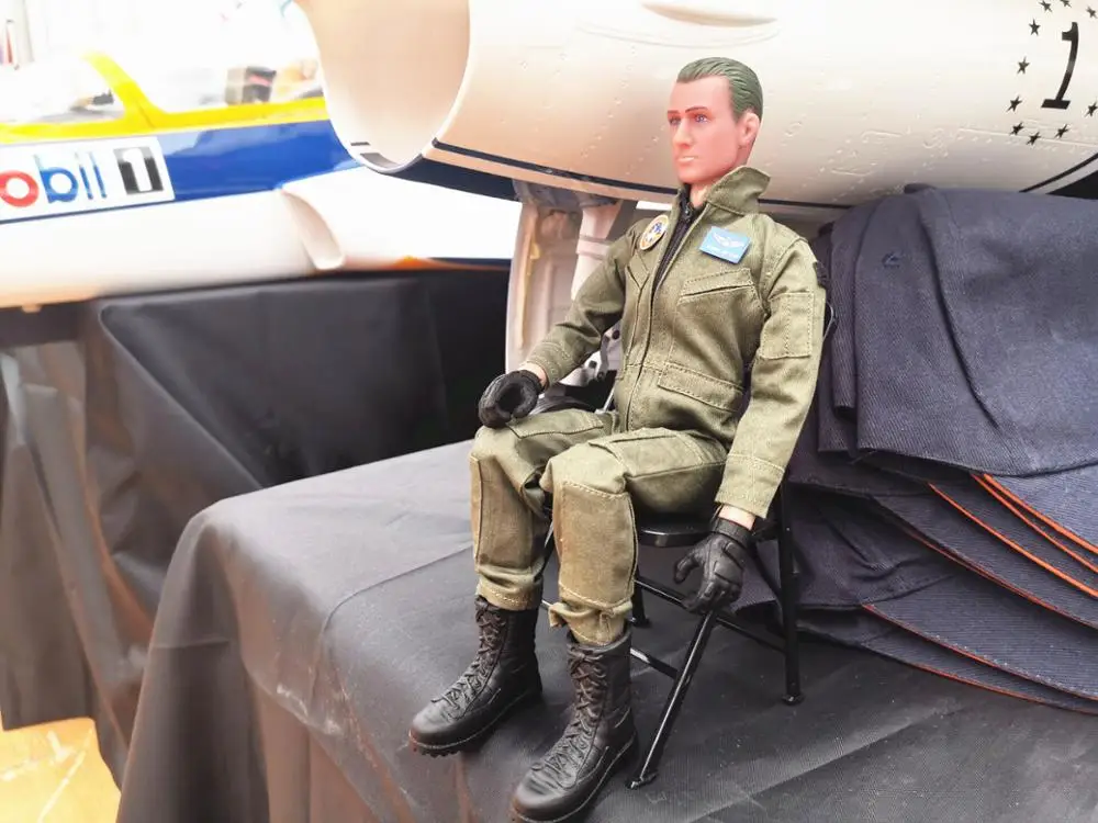 1/6 fullbody Jet pilots with helmet 1/6 Scale RC Airplane Pilot Figure Model 5