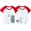 2022 Mother Kids Family Matching Outfit T-Shirts Clothes 100% Cotton Short Sleeve Dinosaurs Cartoon Parent Girls Boys Clothing 6