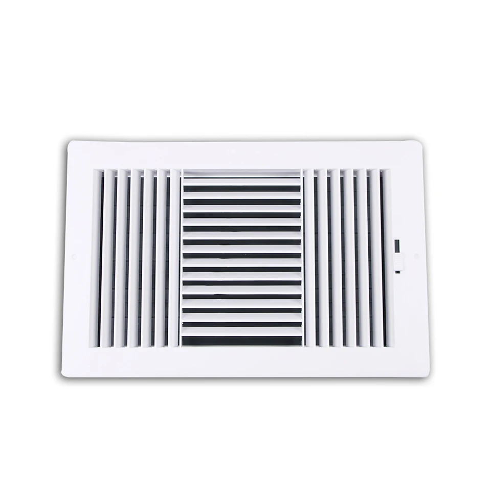 3-Way W1" x H8" пластиковая вентиляционная решетка декоративная боковая/потолочный регистр плафон вентиляционное отверстие решетка аэрации яркий белый